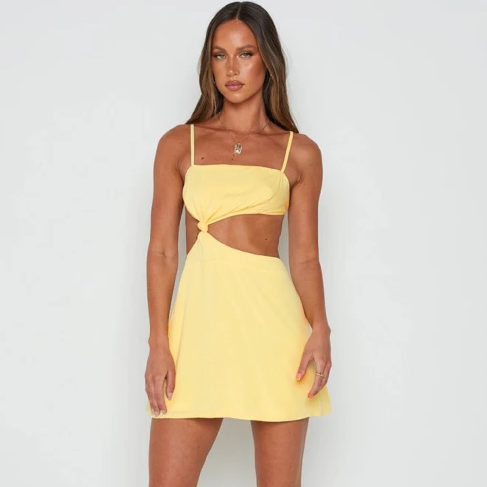 Yellow beginning boutique dress